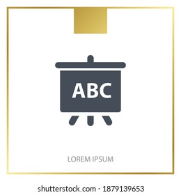 icono del abc del tablero. Ilustración del vector EPS 10.