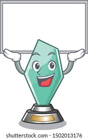 Up board acrylic trophy cartoon shaped on character