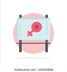 Board, Ad, Message Abstract Circle Background Flat color Icon