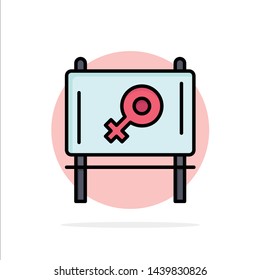 Board, Ad, Message Abstract Circle Background Flat color Icon