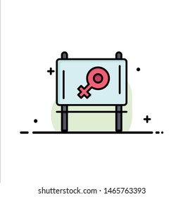 Board, Ad, Message Business Logo Template. Flat Color. Vector Icon Template background