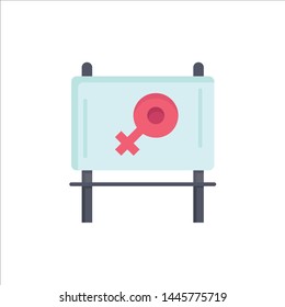 Board, Ad, Message  Flat Color Icon. Vector icon banner Template