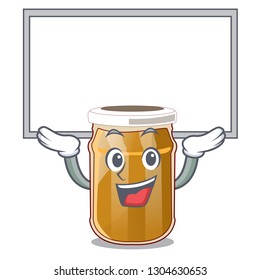 Up board almond butter in a character jar