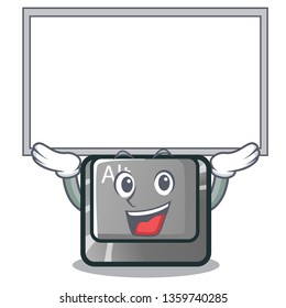 Up board alt button in the cartoon shape