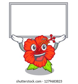 Up board ambilcus flower in form cute cartoon