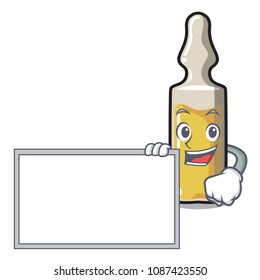 With board ampoule character cartoon style