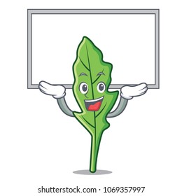 Up board arugula character cartoon style vector illustration