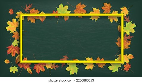 Board Autumn Foliage Frame Header