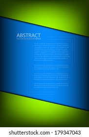 board background vector green board on blue background document for text and message design for brochure and web modern artwork