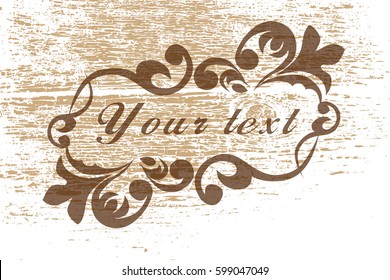 board background and vintage frame. Vector