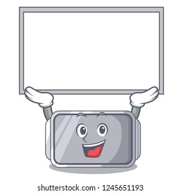 Up board baking pan quality on isolated mascot
