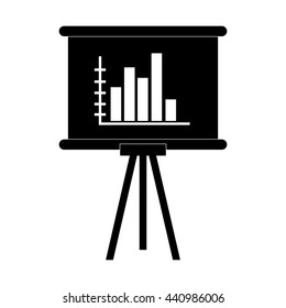 board bar graph , vector illustration