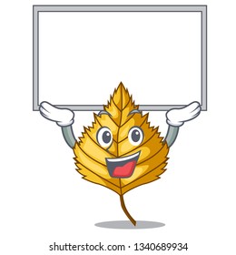 Up board birch leaf in the mascot shape