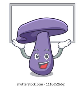 Up board blewit mushroom character cartoon