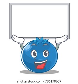 Up board blueberry character cartoon style