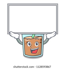 Up board bubble tea character cartoon