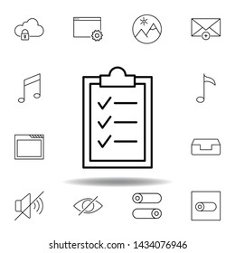 board buffer clip to do outline icon. Detailed set of unigrid multimedia illustrations icons. Can be used for web, logo, mobile app, UI, UX