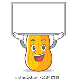 Up board butternut squash character cartoon