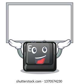 Up board button E isolated with the character