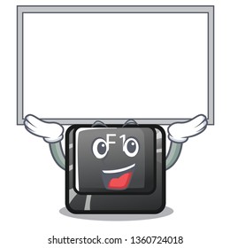 Up board button f1 isolated in the mascot
