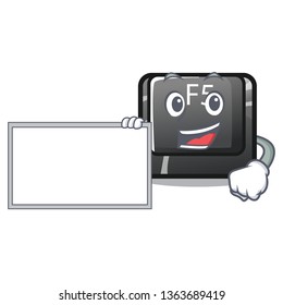 With board button f5 isolated with the character