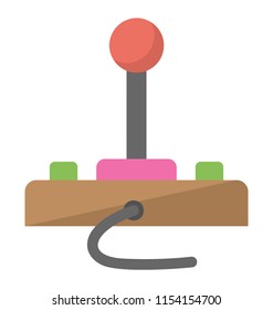 
A board with buttons, joystick attached to a wire to show circuit breaker icon
