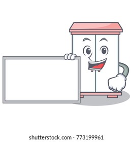 With board cabinet character cartoon style