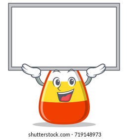 Up board candy corn character cartoon