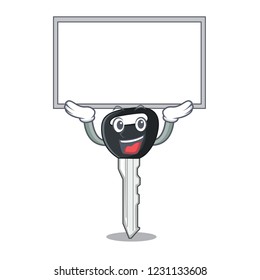 Up board car keys cartoon isolatedon on shape