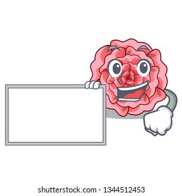 With board carnation in the a character pot