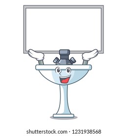 Up board cartoon sink in the kitchen room