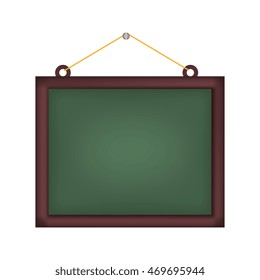 board chalk green write school teach learning vector  illustration isolated