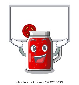 Up board character beverage healthy sweet tomato juice