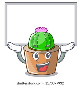 Up board character cartoon flower of star cactus
