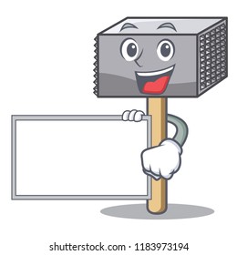With board character of metallic meat tenderizer hammer