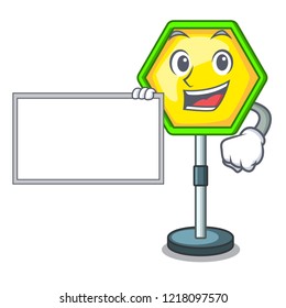 With board character traffic sign regulatory and warning