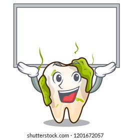 Up board character unhealthy decayed teeth before rehabilitation
