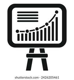 Icono de gestión de gráfico de tablero vector simple. Proceso digital. Equipo de la empresa