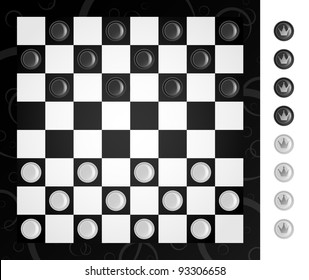 Board and checkers to play