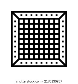 board chess line icon vector. board chess sign. isolated contour symbol black illustration