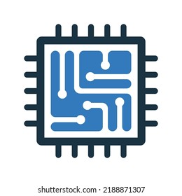 Board, chip, circuit, computer icon. Simple editable vector graphics.
