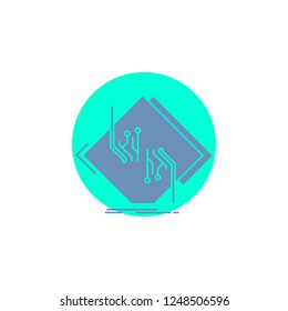Board, chip, circuit, network, electronic Glyph Icon.