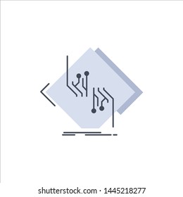 Board, chip, circuit, network, electronic Flat Color Icon Vector
