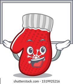 Up board Christmas mittens stored in cartoon drawer