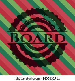 Board christmas style emblem. Vector Illustration. Detailed.