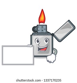 With board cigarette lighters in the shape mascot
