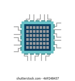 board circuit protection security system icon. Isolated and flat illustration