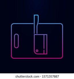 Board and cleaver nolan icon. Simple thin line, outline vector of kitchen icons for ui and ux, website or mobile application