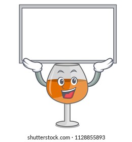 Up board cognac ballon glass character cartoon