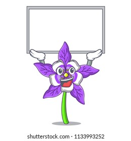 Up board columbine flower character cartoon